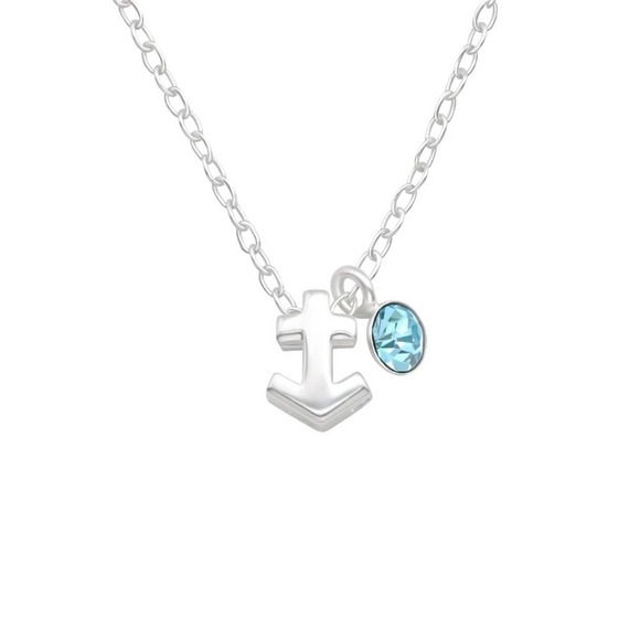 Sterling Silver Blue Topaz Sagittarius Necklace - Picture 1 of 9